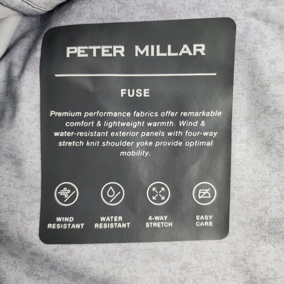 SOLD OUT Peter Millar Vest Mens XL Gray Fuse Hybrid Vest MF24EZ11A - Picture 3 of 10